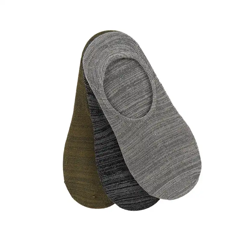 3Pk Mens Non Terry No Show Liner
