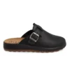 Leather Man Slipper Black