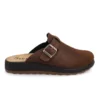 Leather Man Slipper Dark-Brown