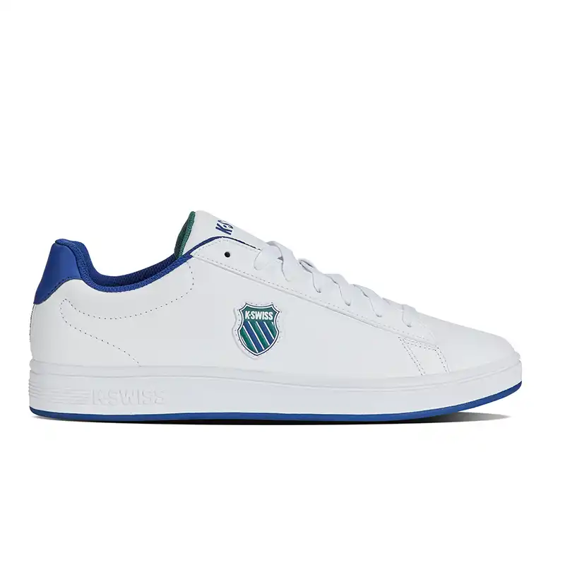 Court Shield Wht/Antqgrn/Bluqrtz M