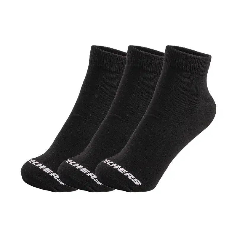 3Pk Unisex Non Terry Qtr Crew - Flat Knit