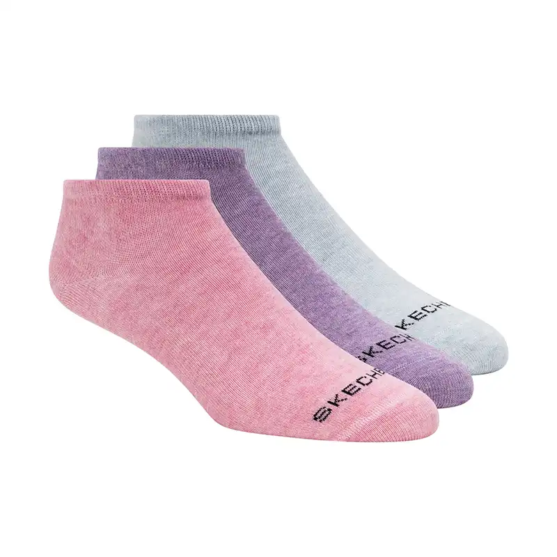 3Pk Women Non Terry No Show Pink Combo