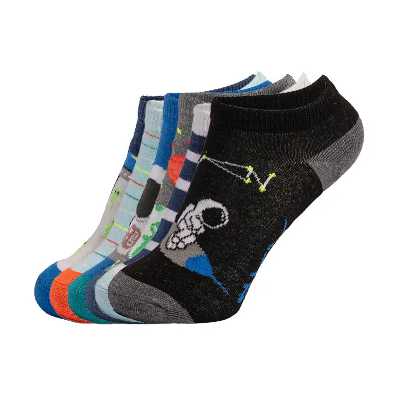6Pk Boys Non Terry Low Cut