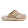 Cloth Woman Slipper Dark Beige