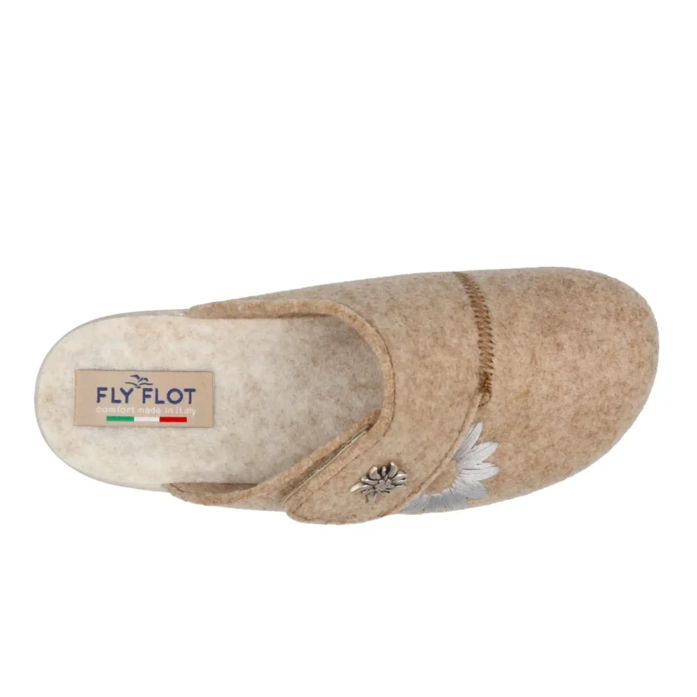 Cloth Woman Slipper Dark Beige – Image 4