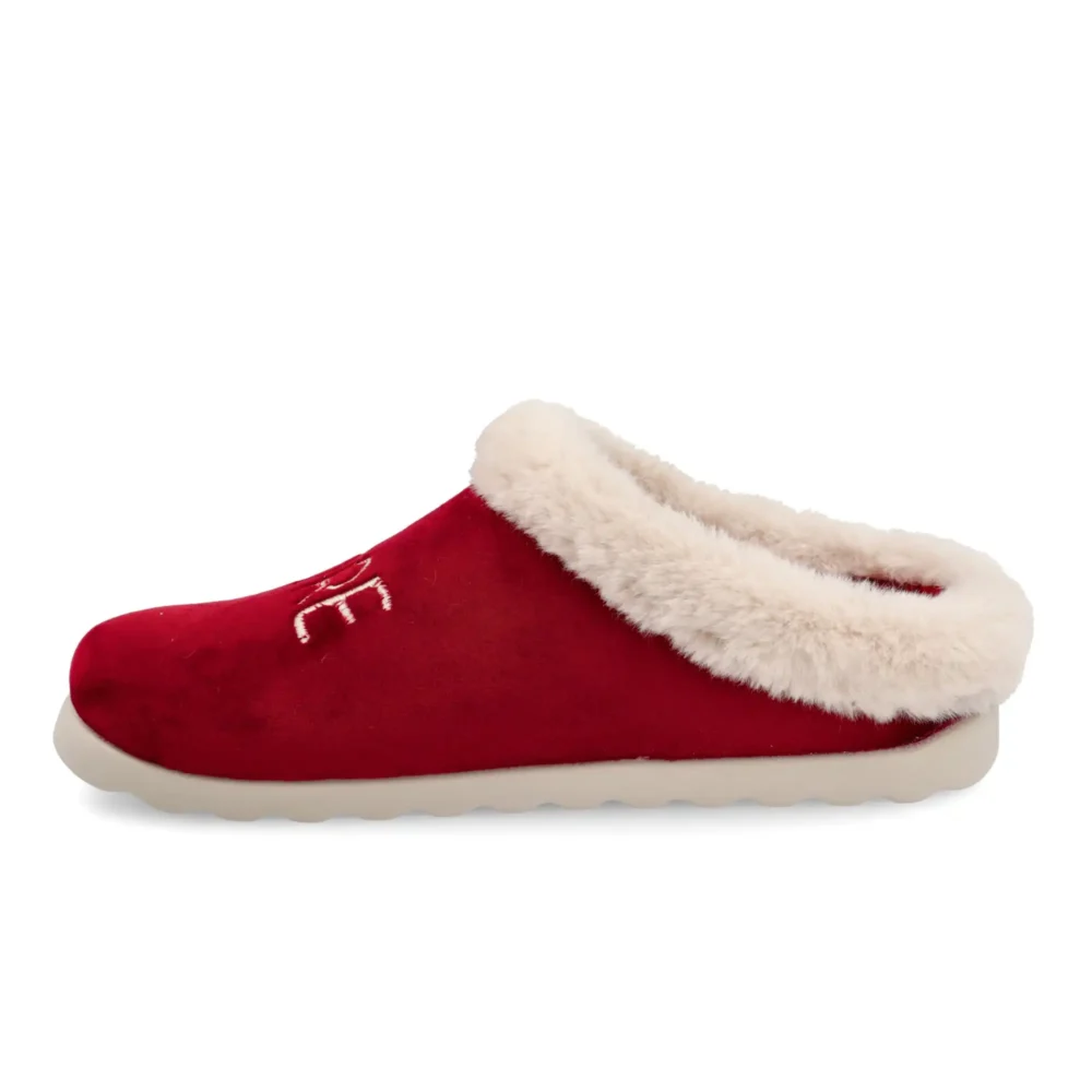 Cloth Woman Slipper Burgundy – Image 3