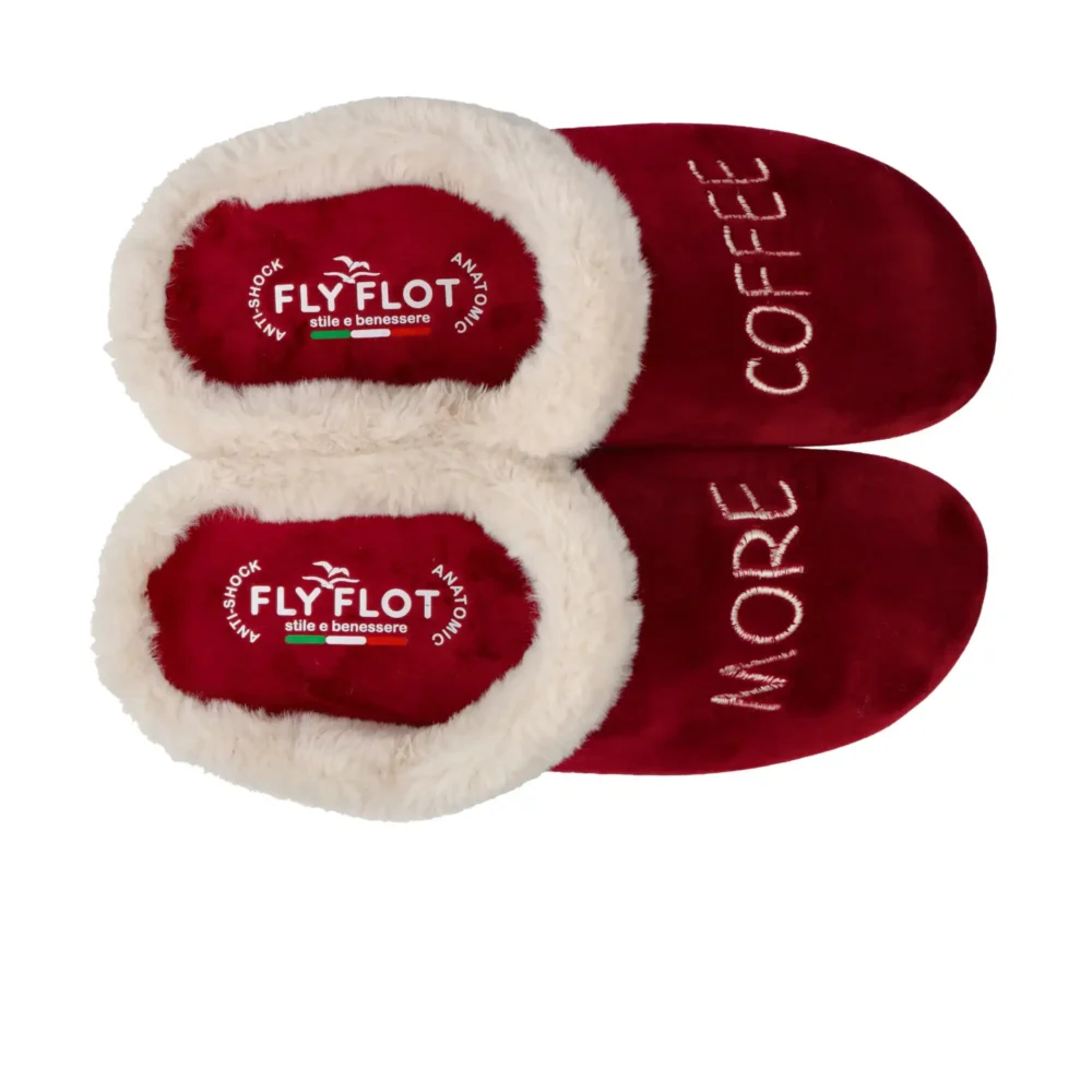 Cloth Woman Slipper Burgundy – Image 4