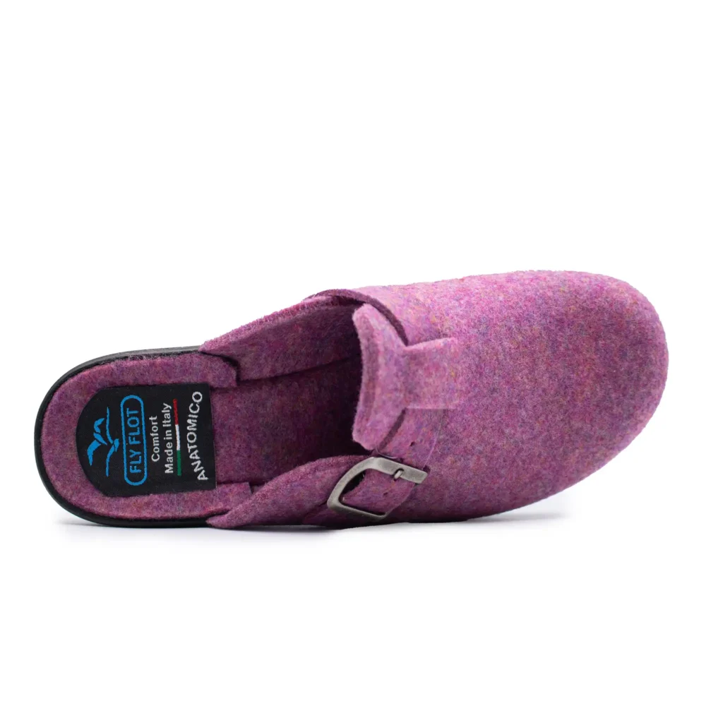 Cloth Woman Slipper Darh Fuchsia – Image 4