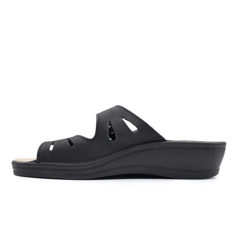 Synthetic Woman Slipper Black – Image 3