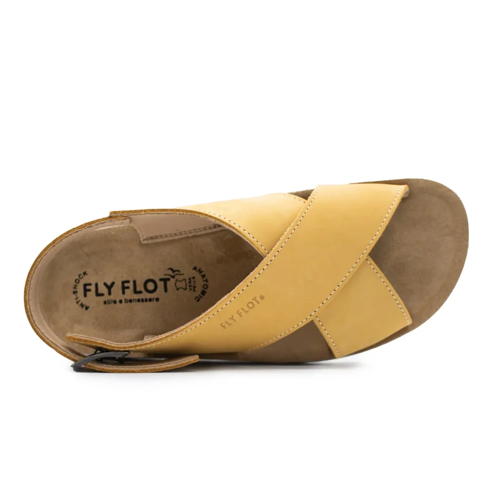 Leather Woman Sandal Yellow – Image 4