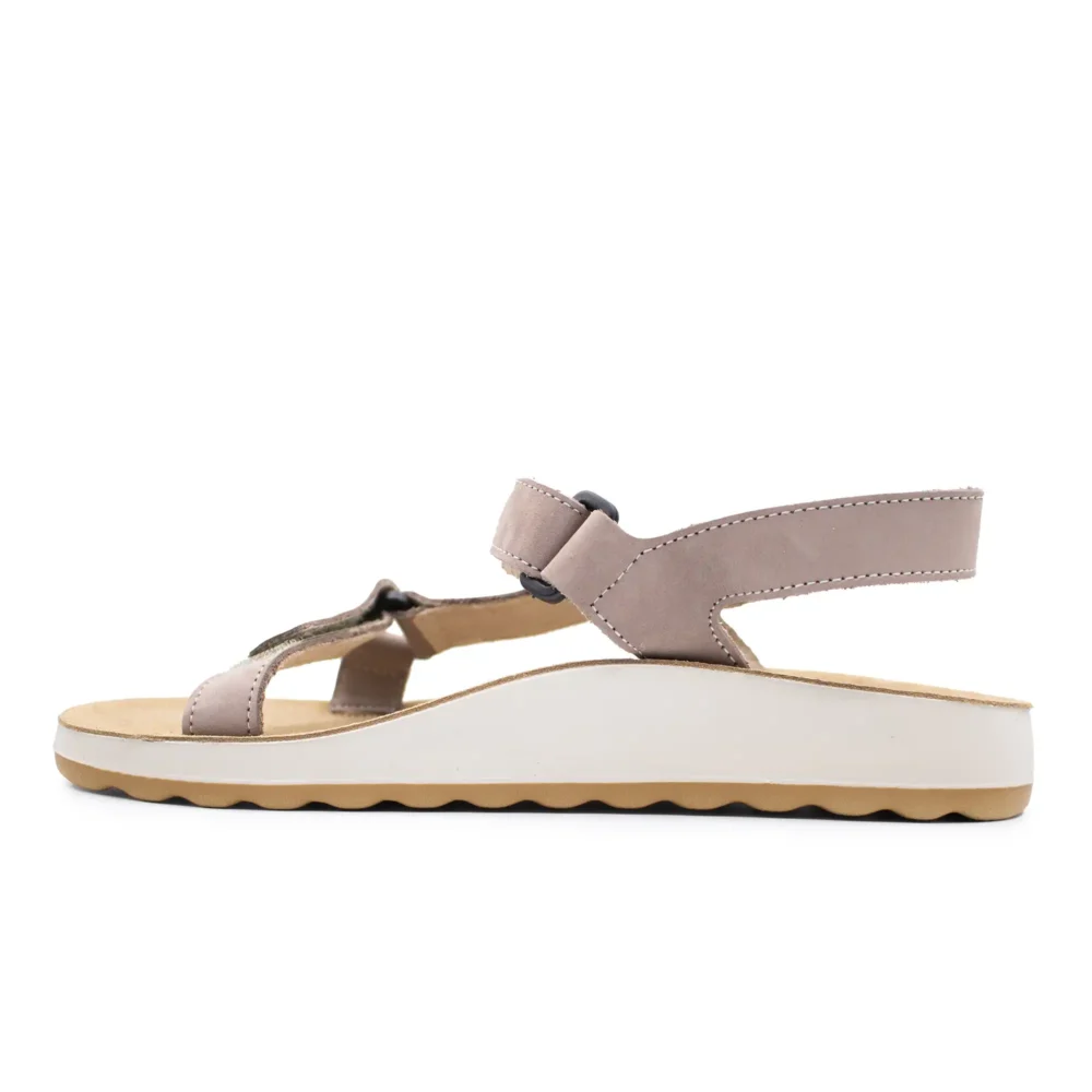 Leather Woman Sandal Taupe – Image 3