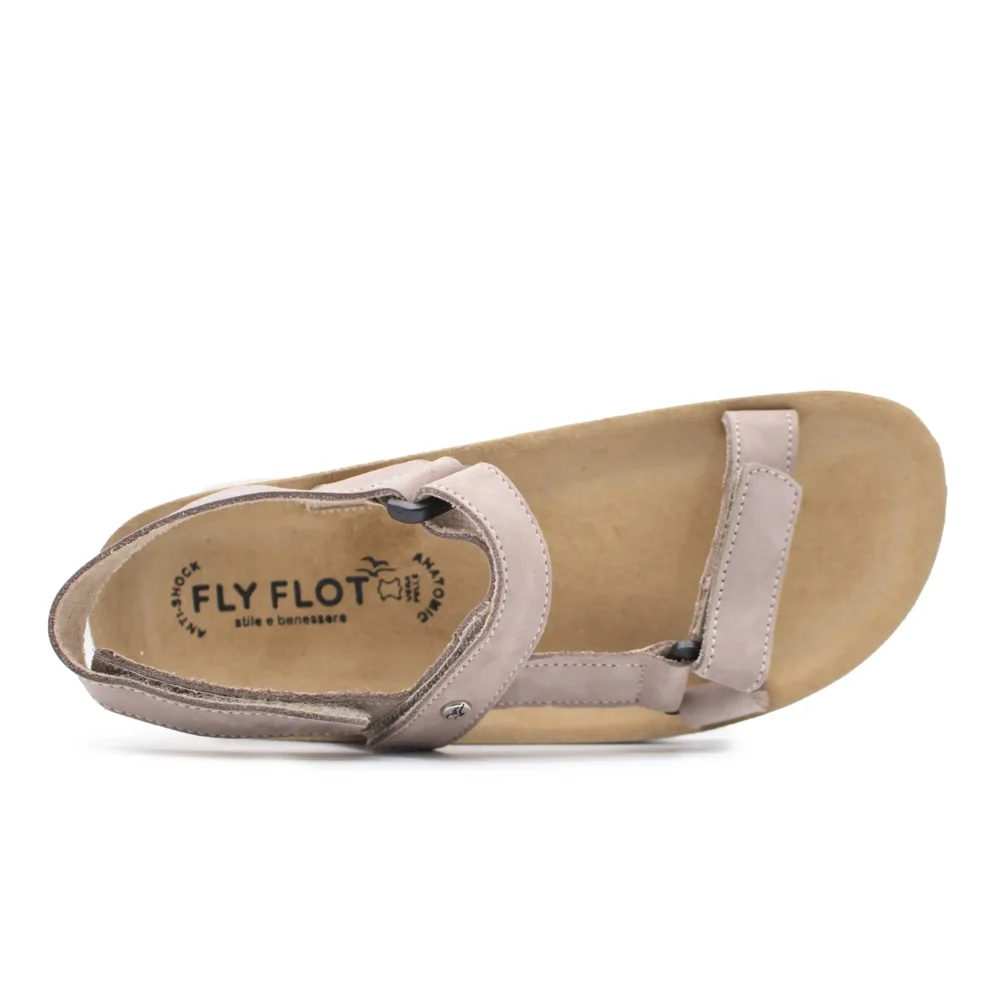 Leather Woman Sandal Taupe – Image 4