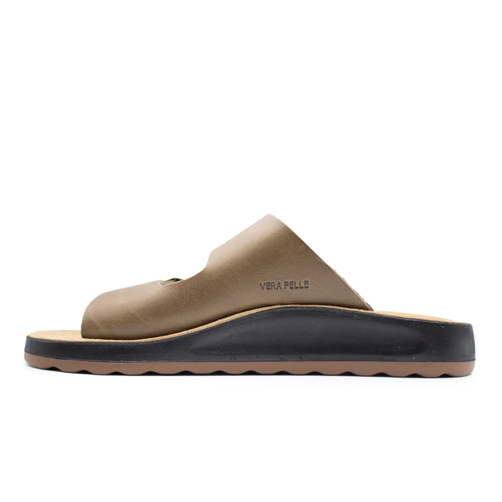 Leather Man Slipper Taupe – Image 3