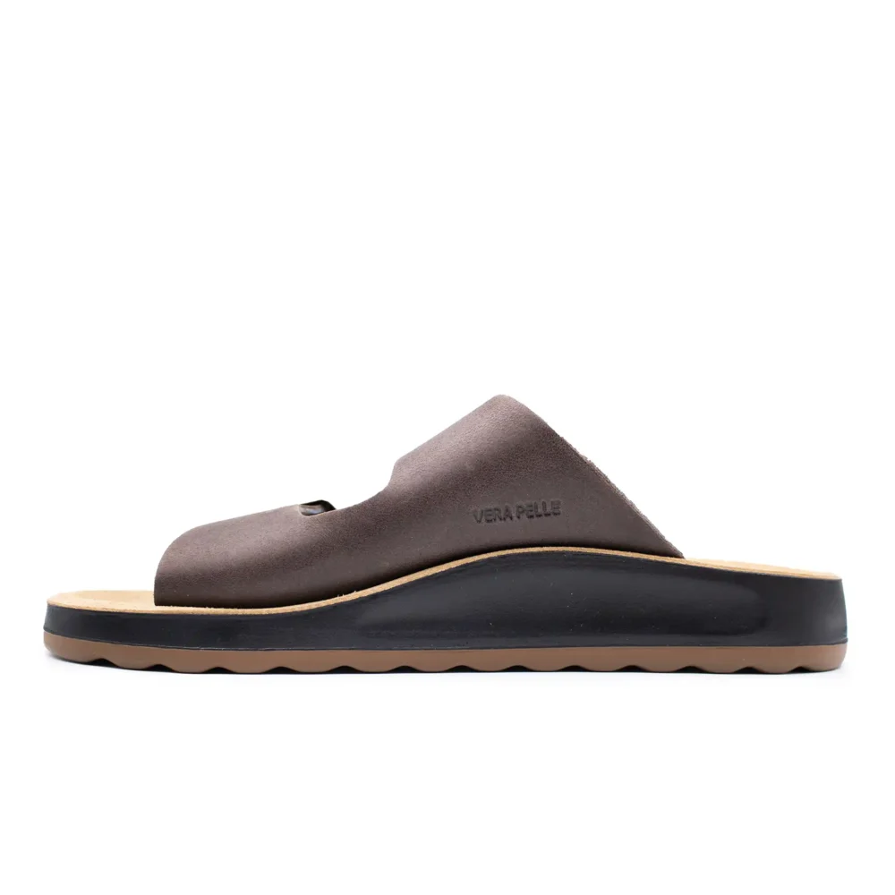 Leather Man Slipper Dark-Brown – Image 3