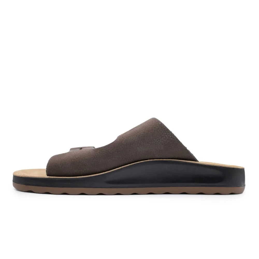 Leather Man Slipper Dark-Brown – Image 3