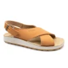 Leather Woman Sandal Tan – Image 2