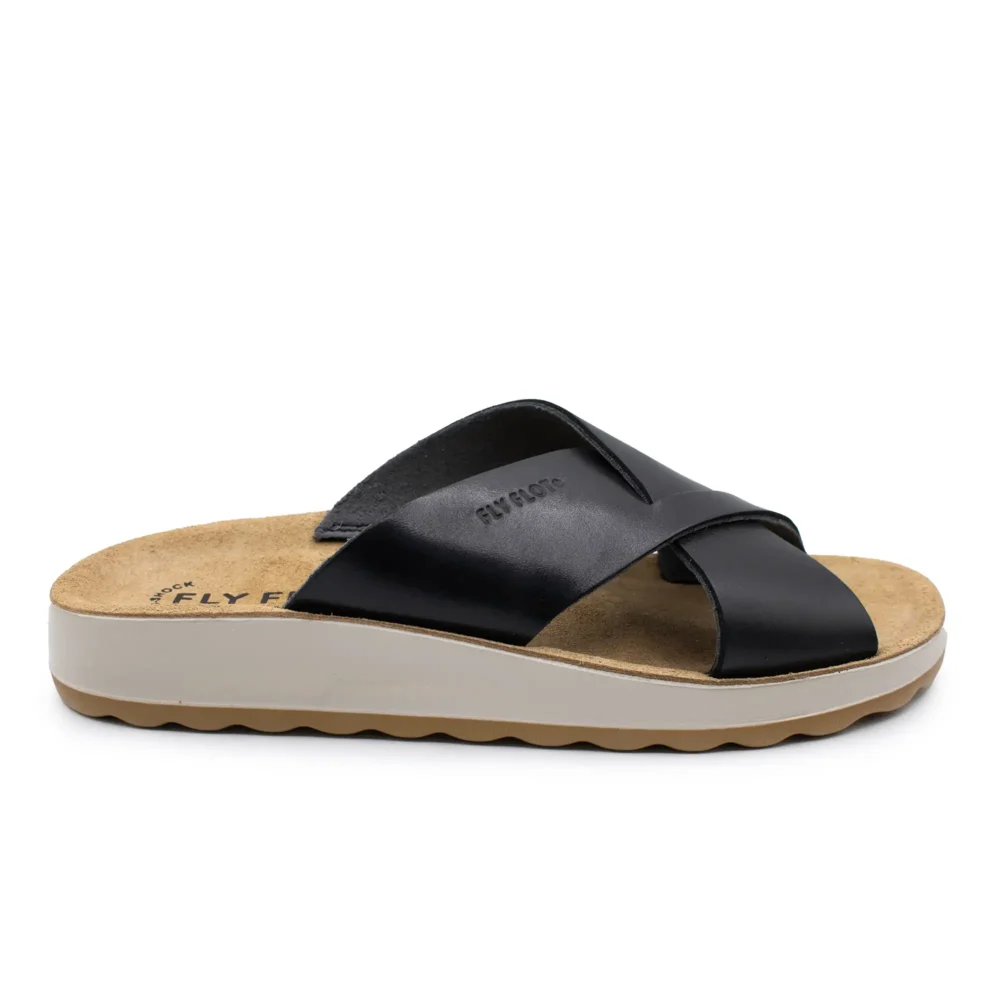 Leather Woman Slipper Black