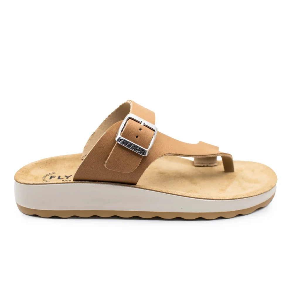 Synthetic Woman Slipper Tan – Image 1