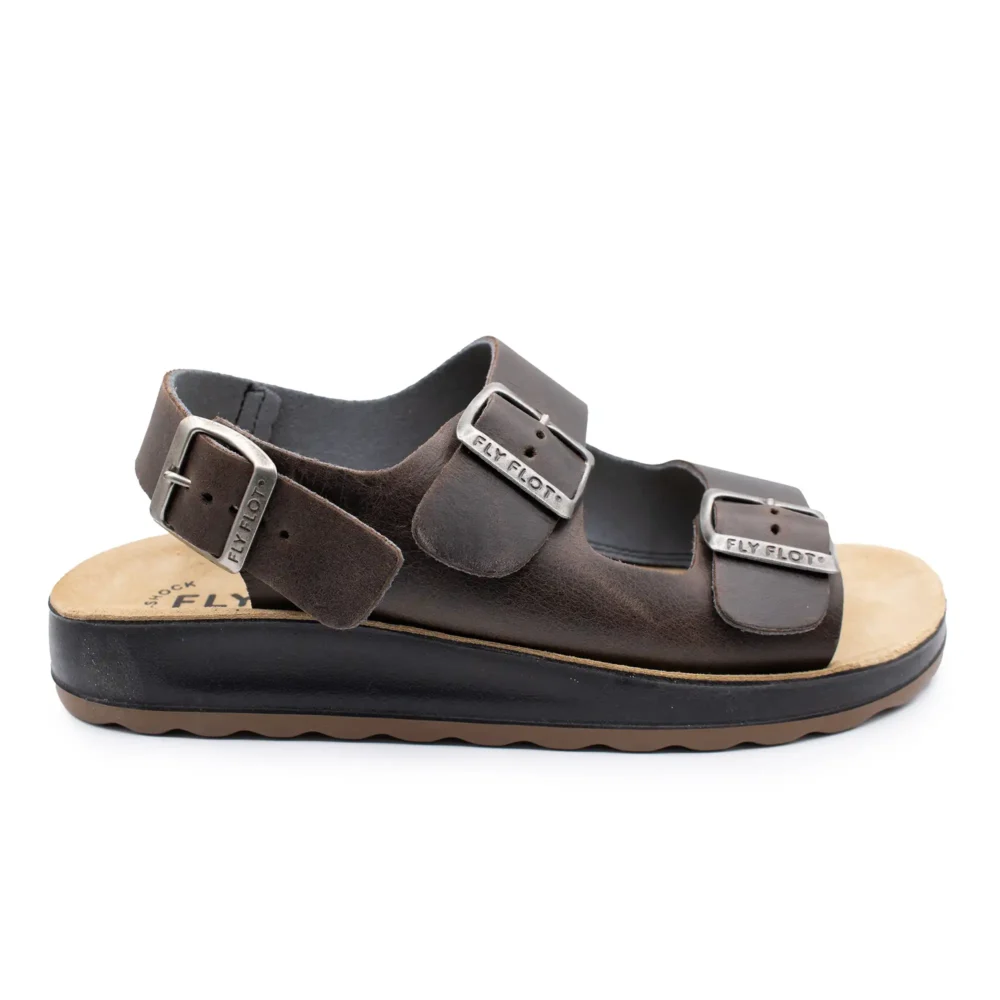 Synthetic Man Sandal Dark-Brown