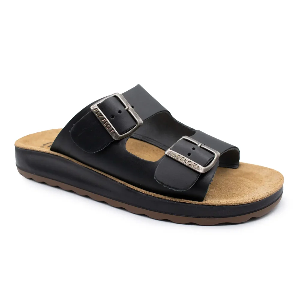 Leather Man Slipper Black – Image 2