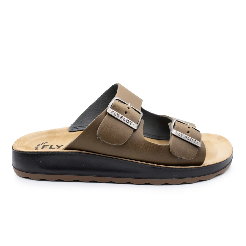 Leather Man Slipper Taupe – Image 1