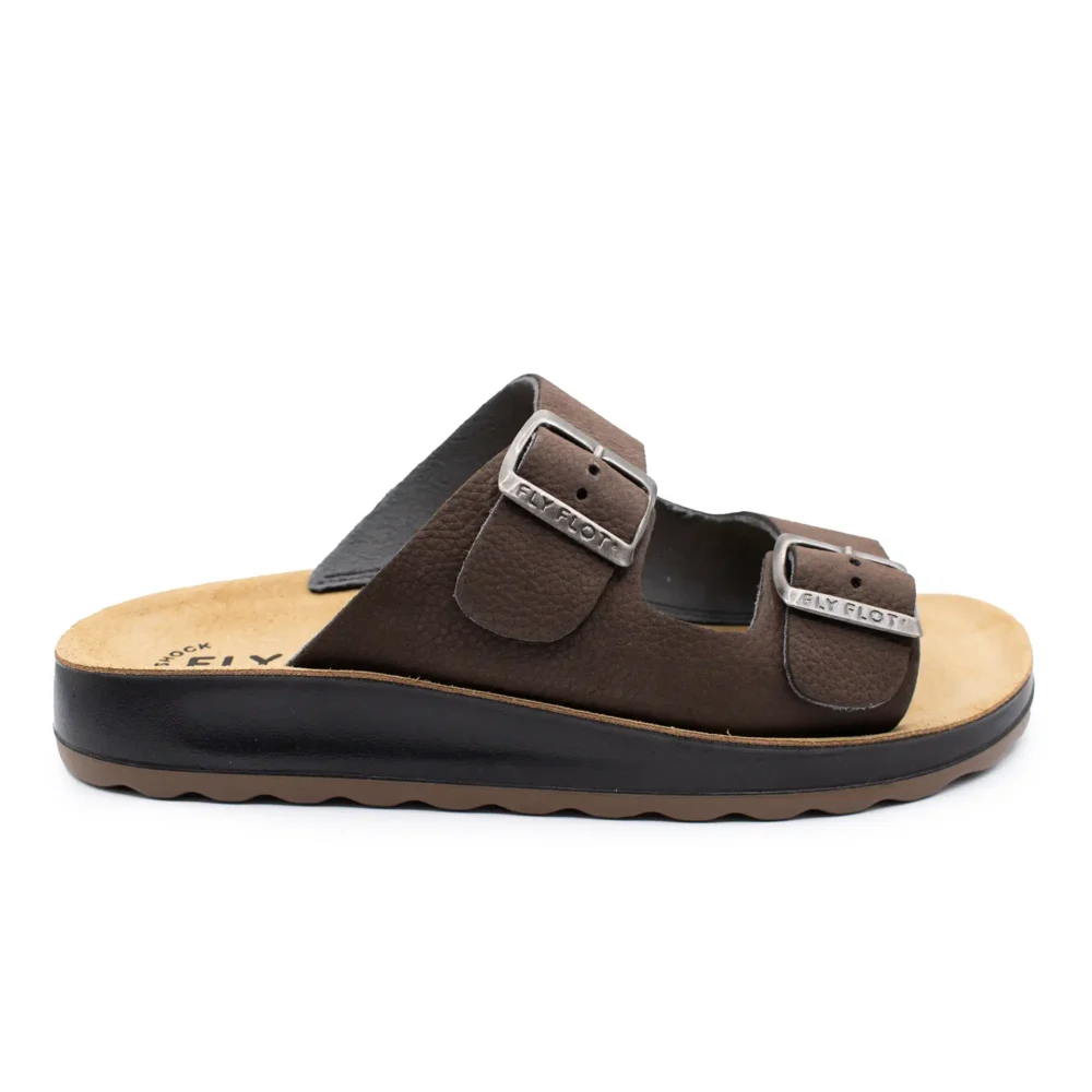Leather Man Slipper Dark-Brown – Image 1