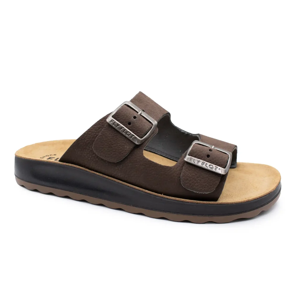 Leather Man Slipper Dark-Brown – Image 2