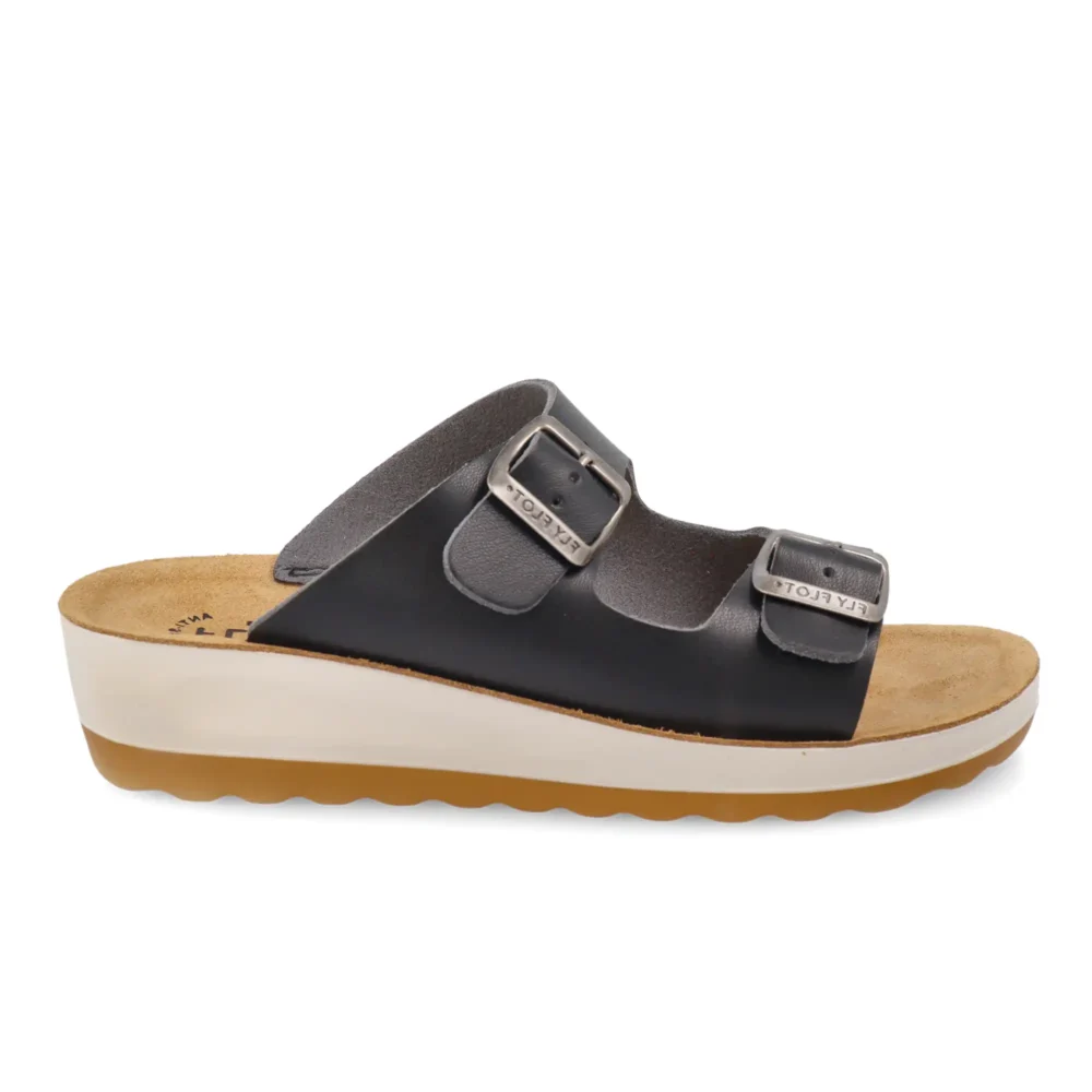 Synthetic Woman Slipper Black – Image 1
