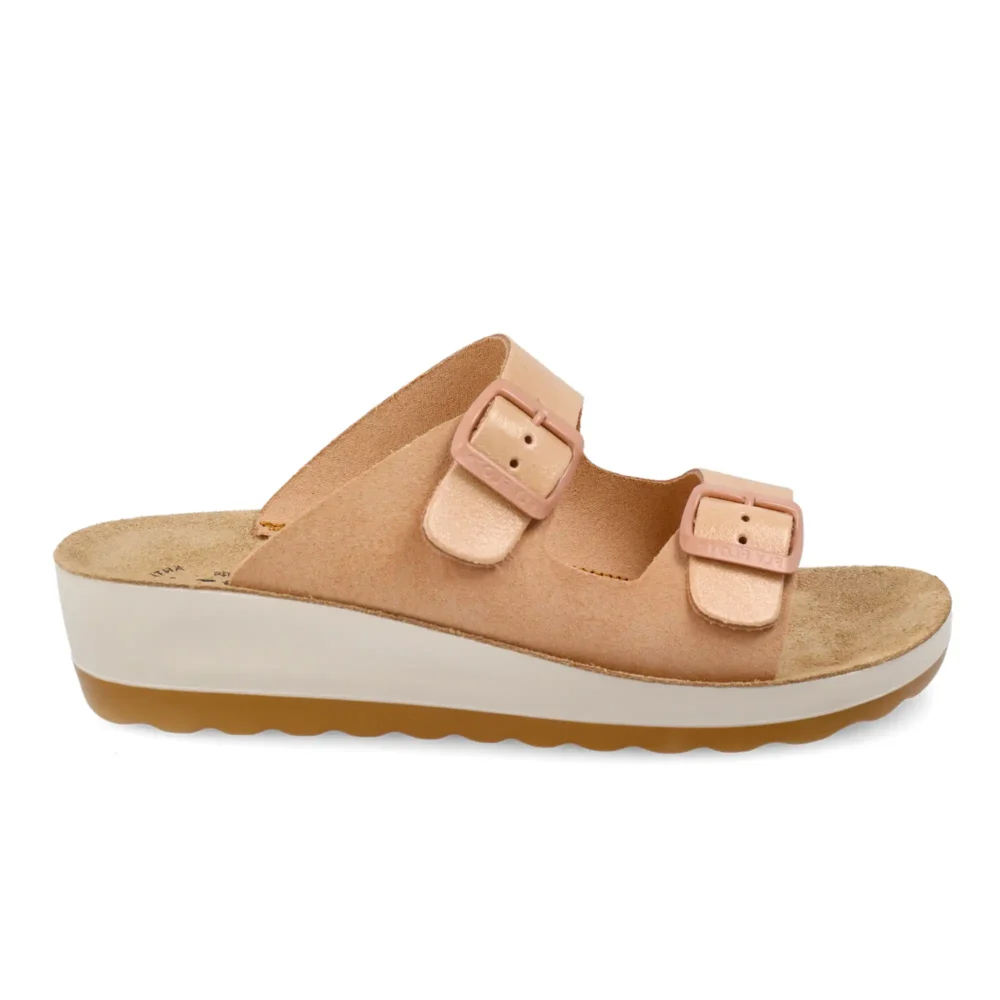 Leather Woman Slipper Deep Pink
