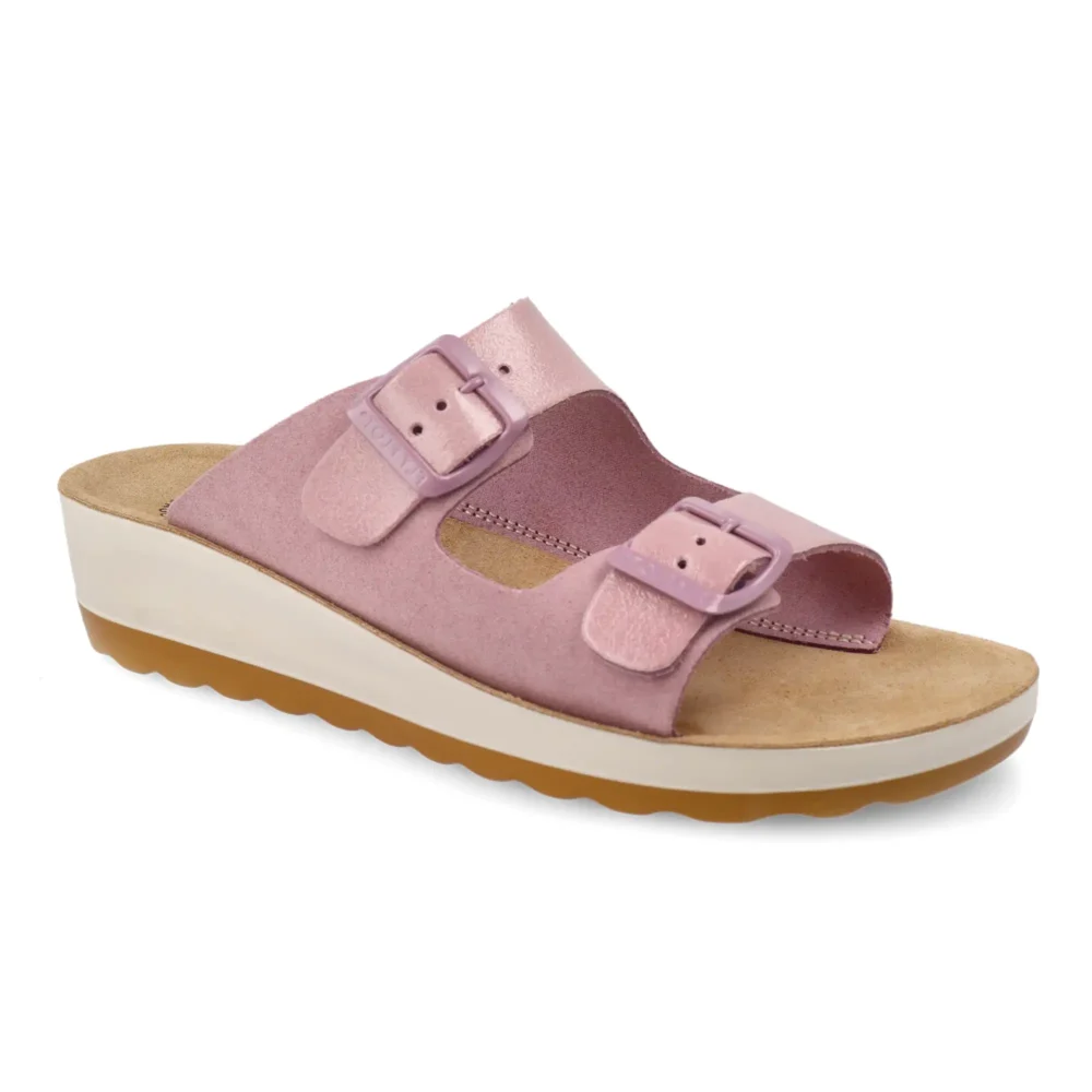 Leather Woman Slipper Lilac – Image 2