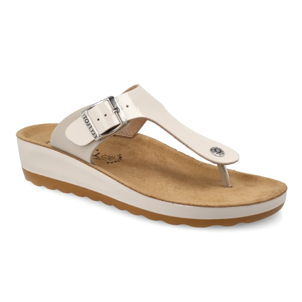 Synthetic Woman Slipper Ivory – Image 2