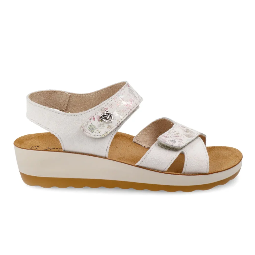 Leather Woman Sandal Light Grey