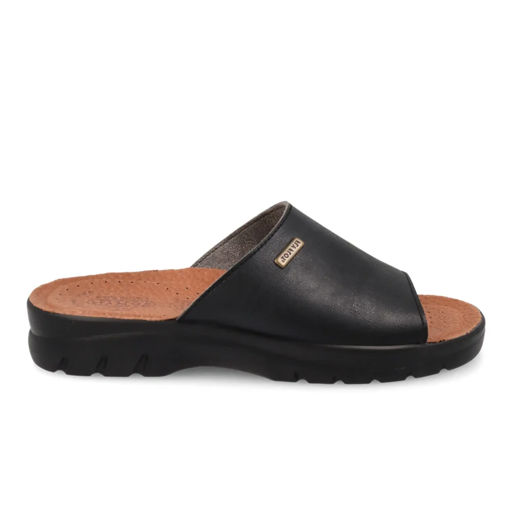 Synthetic Man Slipper Black