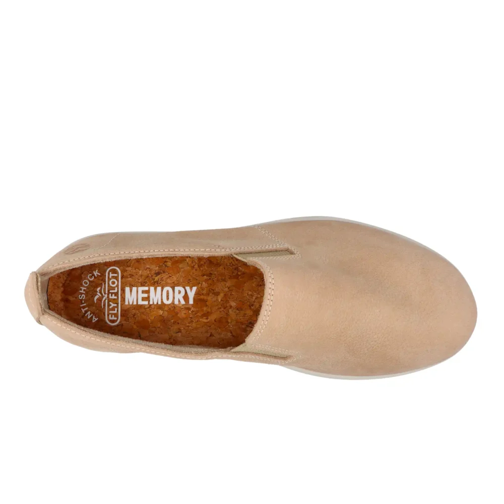 Leather Woman Shoe Beige – Image 4