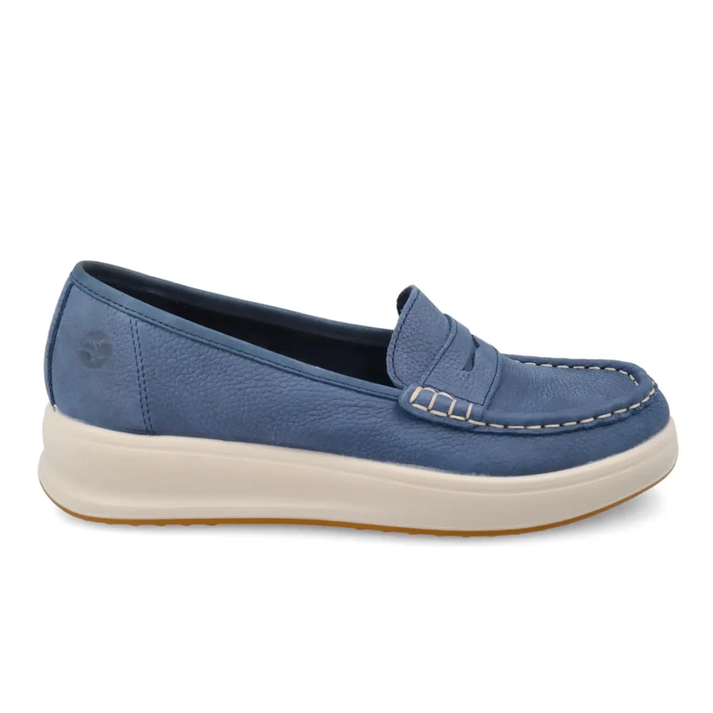 Leather Woman Shoe Blue – Image 1