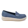 Leather Woman Shoe Blue