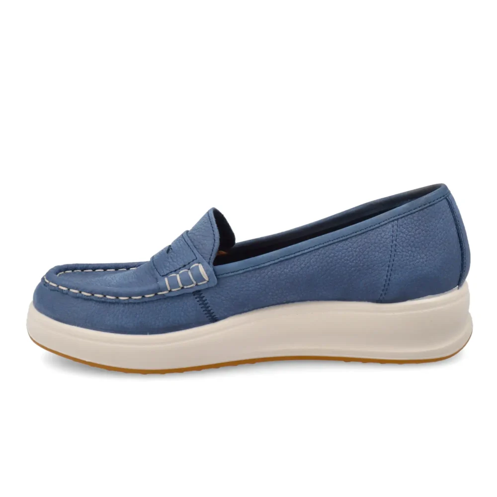 Leather Woman Shoe Blue – Image 2