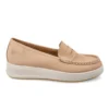 Leather Woman Shoe Beige
