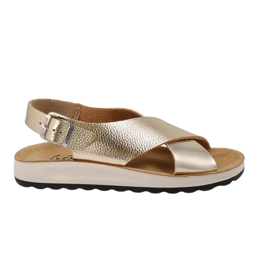 Synthetic Woman Sandal Gold