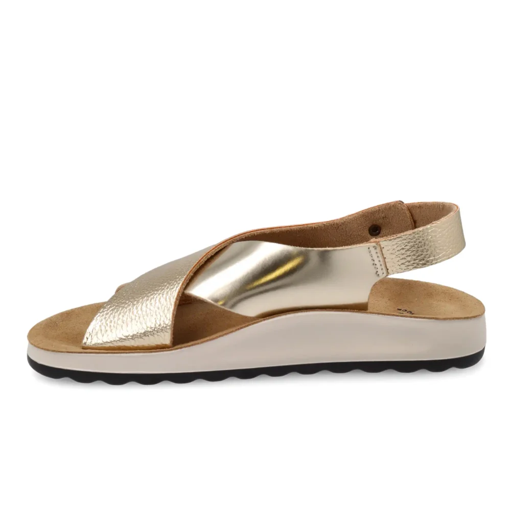 Synthetic Woman Sandal Gold – Image 3
