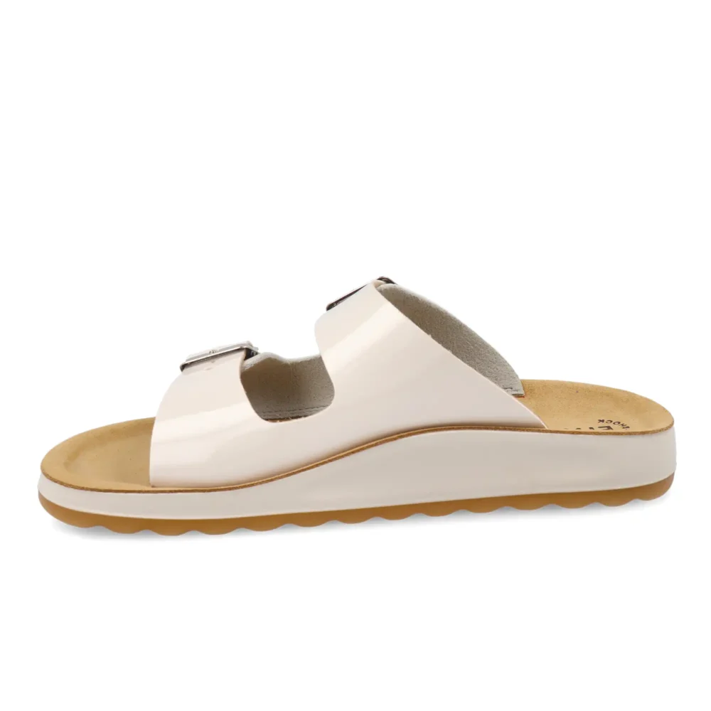 Synthetic Woman Slipper Ivory – Image 3