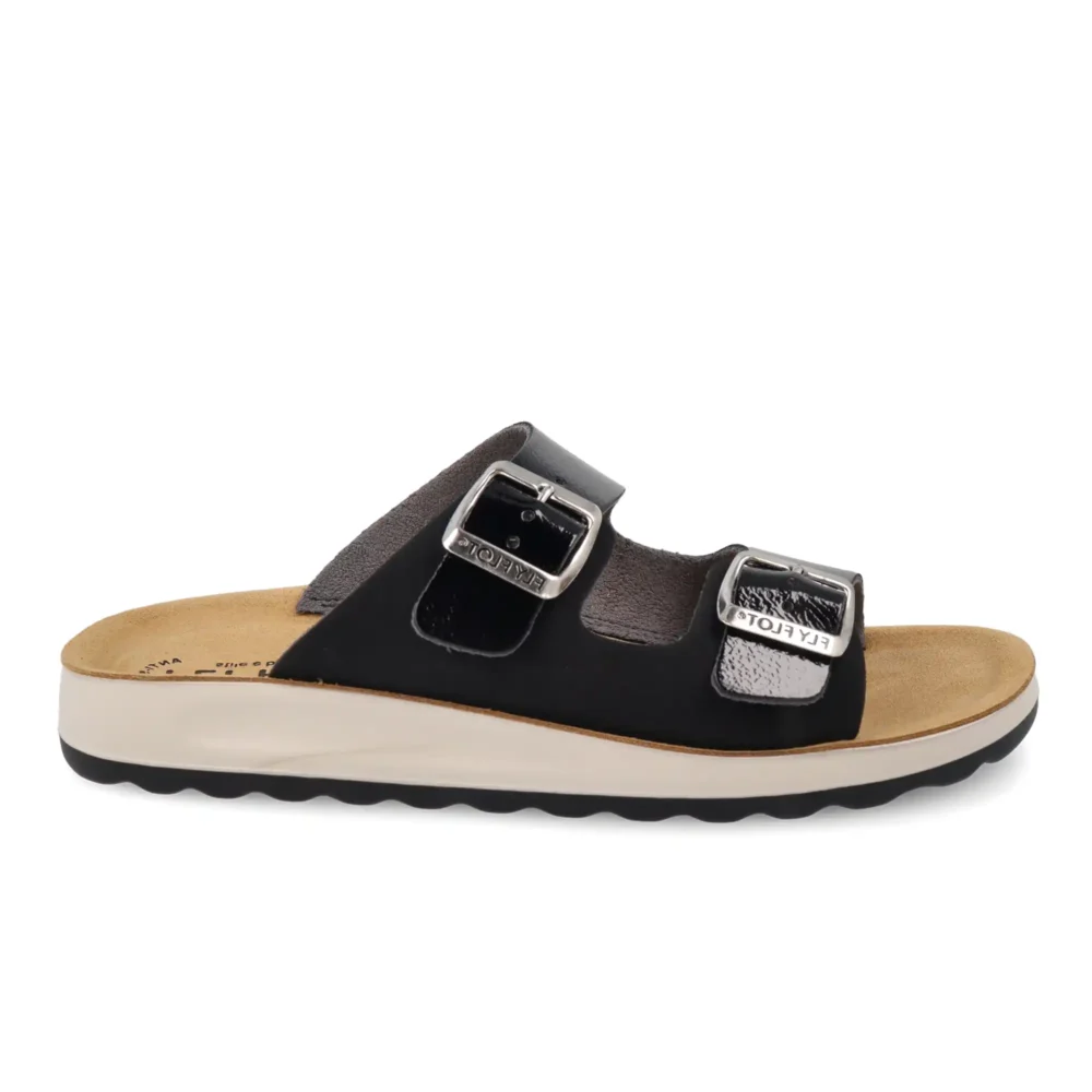 Synthetic Woman Slipper Black – Image 1