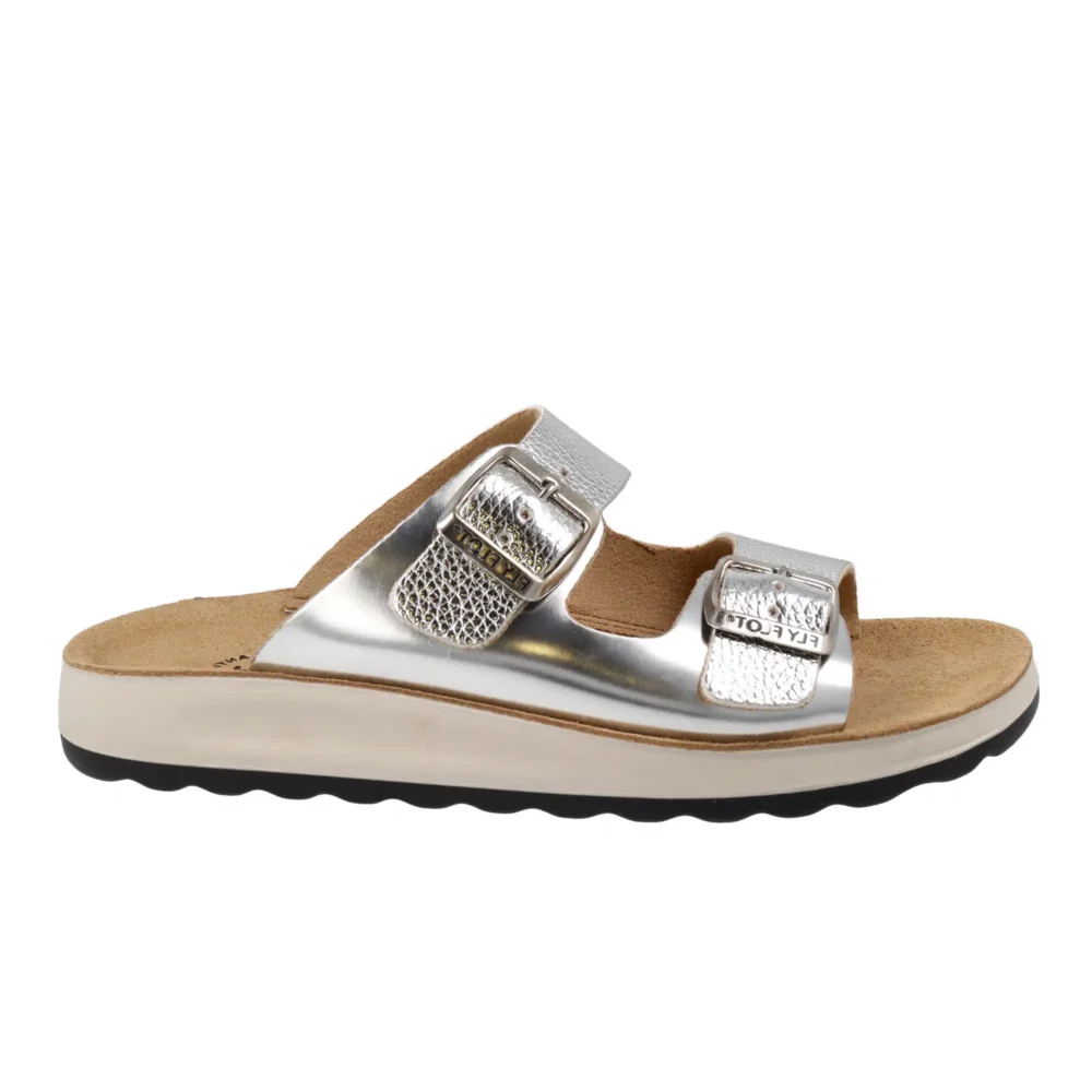 Synthetic Woman Slipper Silver – Image 1