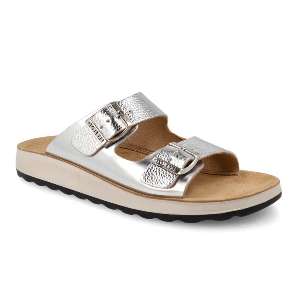 Synthetic Woman Slipper Silver – Image 2