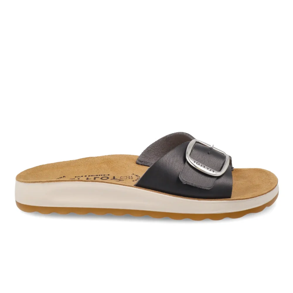 Synthetic Woman Slipper Black
