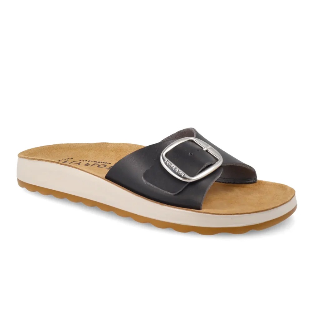 Synthetic Woman Slipper Black – Image 2