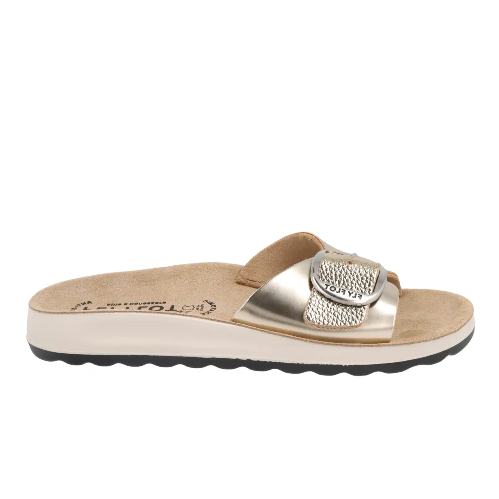 Synthetic Woman Slipper Gold – Image 1