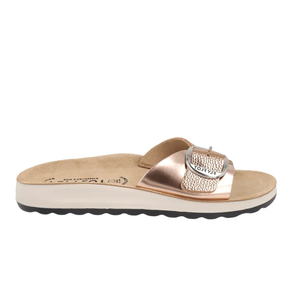 Synthetic Woman Slipper Dark Gold – Image 1