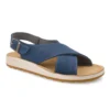 Leather Woman Sandal Blue – Image 2