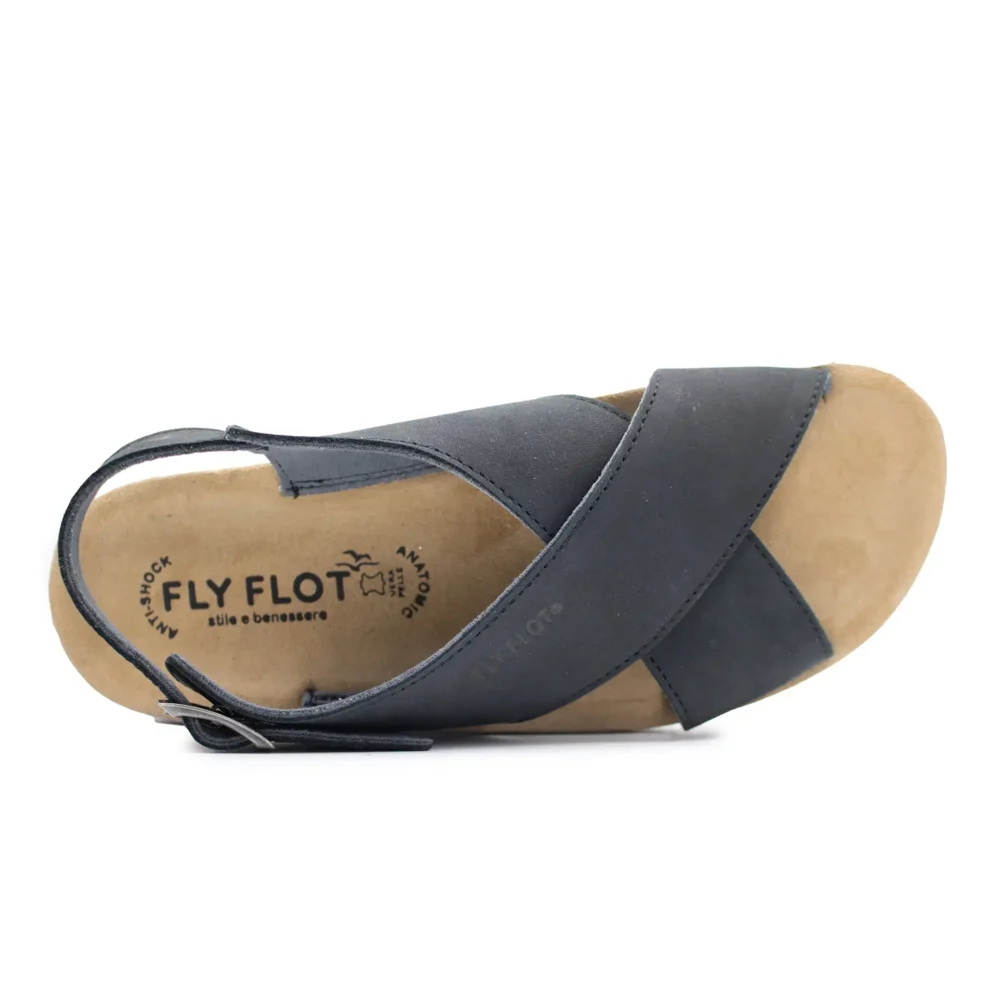 Leather Woman Sandal Black – Image 4